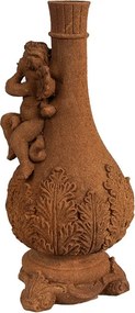 Dekoratívne svietnik hrdzavá figúrka anjel - 10*10*23 cm