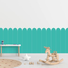 PIPPER. Textilná samolepiaca tapeta - Oblúk - Tyrkysová farba Farba: Tmavá, Veľkosť: 100 cm