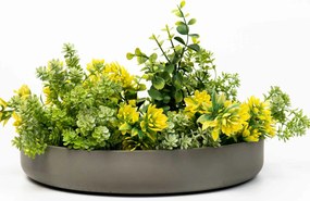 Dekoračná miska ORYVEN, sklolaminát, priemer 34 cm, beton design