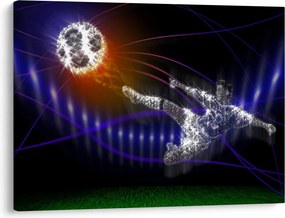Obraz futbalistu v skoku (70x50 cm)
