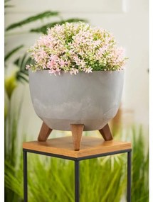 Kvetináč Rosa Linea 24x15 cm sivý betón