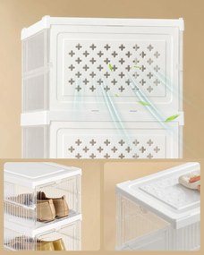 Úložný box Bill, sada 18ks, 35,5x25,6x17,6 cm, transparentná