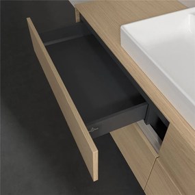 VILLEROY &amp; BOCH Collaro závesná skrinka pod umývadlo na dosku (umývadlo v strede), 4 zásuvky, 1600 x 500 x 548 mm, Nordic Oak, C02800VJ