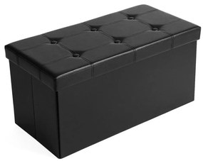 Kožená lavica SULTAN čierna