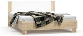 NABBI Mateo LB-160 manželská posteľ s roštom 160x200 cm dub sonoma / biela