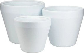 Plastový květináč Purea 34,9x39,5 cm bílý