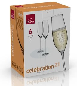Rona Poháre na sekt CELEBRATION 210 ml, 6 ks