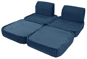 MeowBaby® Churros detská pohovka Basic, Midnight Blue