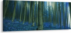 Obraz - Modrý les (120x50 cm)