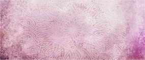 Obraz - Mandala v ružovej stene (120x50 cm)