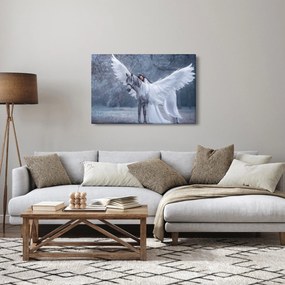 Obraz dievčaťa na jednorožcovi (90x60 cm)