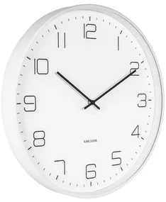 Biele nástenné hodiny Karlsson Lofty, ø 40 cm