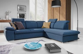 Rohová sedacia súprava Aldon 2F-OTM, modrá tkanina