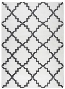 Koberec SKETCH - F343 krém / sivá koniczyna marokánska trellis