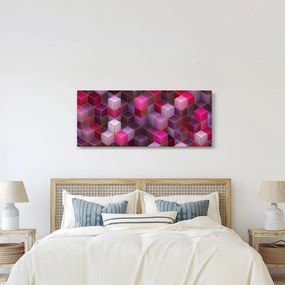 Obraz fialových kociek (120x50 cm)