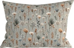 Obliečka na vankúš z mikrovlákna BOTANIC FIELD 70x90 cm, sivá