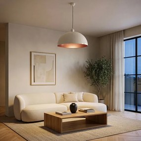 BRILAGI - LED luster na lanku METALO 1xE27/40W/230V pr. 40 cm béžová/medená