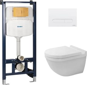 Set súprava misa + pomaly padajúca doska Duravit Starck 3 45270900A1, podomietková konštrukcia Duravit DuraSystem WD102900000, WD5009011000