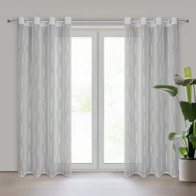 ZÁVES NA KRÚŽKOCH ALENI 140X250 CM STRIEBORNÁ