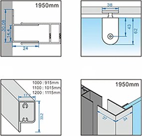 BPS-koupelny Obdĺžnikový sprchovací kút HYD-OK07D 120x100 chróm/transparent - bez vaničky
