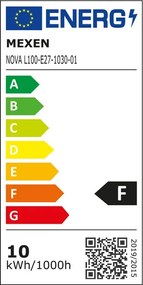 Mexen Nova, LED žiarovka E27, A60, 10W, teplá - 3000K, 1055 lm - L100-E27-1030-01