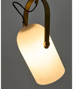 Biele závesné svietidlo so skleneným tienidlom ø 14 cm Reisy – Kave Home