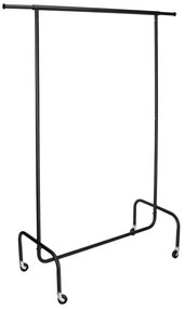Vešiakový stojan na kolieskach HARUN čierny