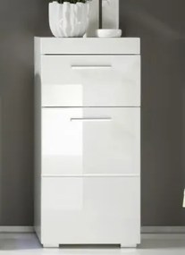 Kúpeľňová stojacia skrinka Amanda 802, lesklá biela%