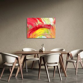 Sklenený obraz abstrakcie - maľba (70x50 cm)