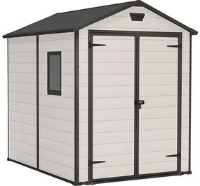 Plastový záhradný domček Keter Manor Pent 6x8 DD 175x222 cm béžový