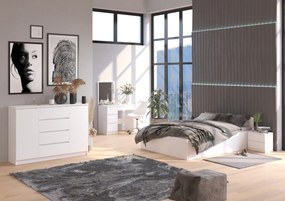 Posteľ CLP 160x200 cm dvojlôžko s roštom biela