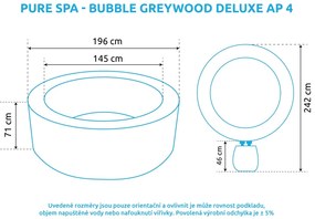 Intex | Bazén vírivý nafukovací Pure Spa - Bubble Greywood Deluxe AP 4 | 11400254