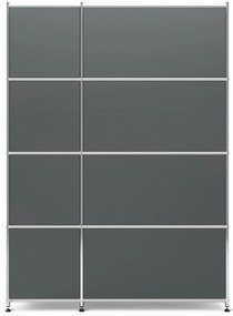 Kovová skrinka »CN3« so 4 výklopnými priečinkami, sivá