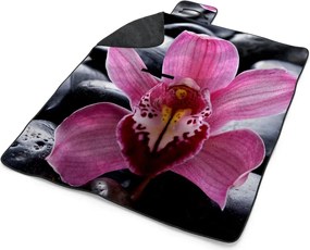Sablio Plážová deka Ružová orchidea: 200x140 cm