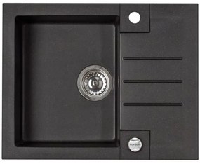 ALVEUS SETA23236 - Kuchynský drez ROCK+drezová batéria MINTAS 34 cm granit/čierna