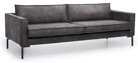 Tmavosivá pohovka z imitácie kože 216 cm Rate - Scandic