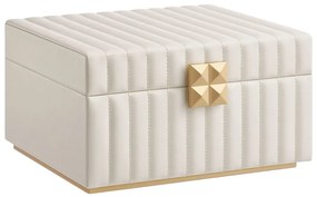 Songmics Šperkovnica Emma, 21,5x24x13,5 cm cm, biela