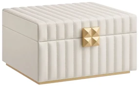 Songmics Šperkovnica Emma, 21,5x24x13,5 cm cm, biela