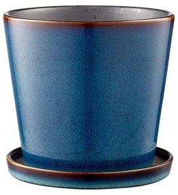 Kameninový obal na kvetináč ø 14 cm Gastro Dark Blue/Black – Bitz