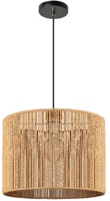Toolight BOHO, stropné svietidlo s priemerom 30cm 1xE27 APP1324-1CP, čierna-hnedá, OSW-02411