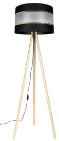 Stojacia lampa CORAL 1xE27/60W/230V béžová/čierna/zlatá