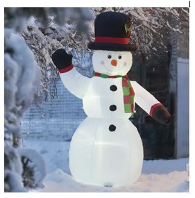 LED snehuliak nafukovací, 200 cm, vonk. a vnút., studená biela