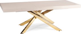 Vintino Stôl AGORDO 160–240 cm kašmír/zlatý