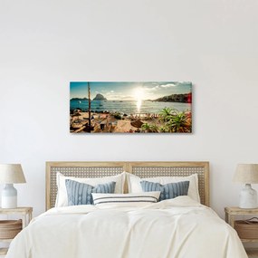 Obraz - Pláž s ľuďmi (120x50 cm)