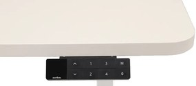 Výškovo nastaviteľný elektrický stôl BestBerg BBAT-16WW / rozmer 160x80 cm / výška 85-130 cm / biely
