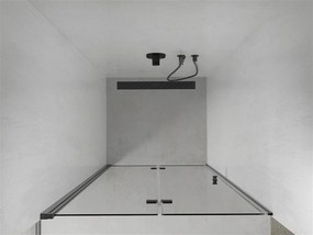 Mexen LIMA sprchové skladacie dvere ku sprchovému kútu 110 cm, čierna-priehľadná, 856-110-000-70-00