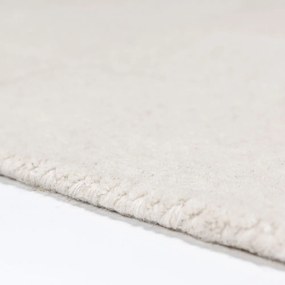 Slonovinový ručne tkaný vlnený behúň 60x230 cm Checkerboard – Flair Rugs