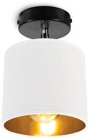 Stropné svietidlo GAMA, 1x biele textilné tienidlo, (možnosť polohovania)