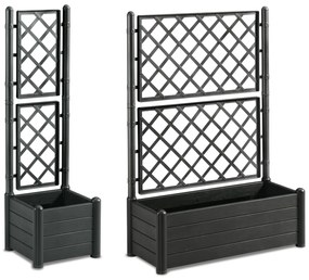 STEFANPLAST Truhlík 30 l s trelážou/mriežkou, antracit