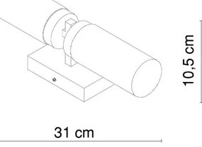 Globo 7816 - Kúpeľňové nástenné svietidlo SPACE 2xE14/40W/230V IP44